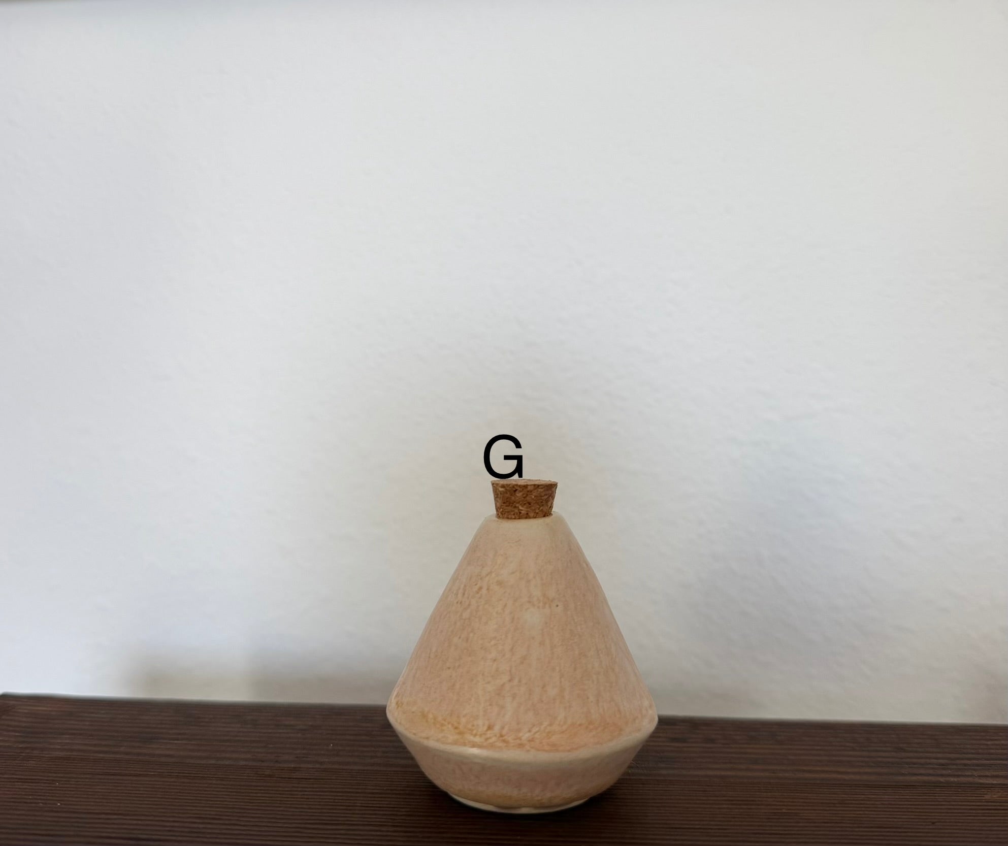Tiny Ceramic bud vase, perfume bottle, potion bottle, with cork