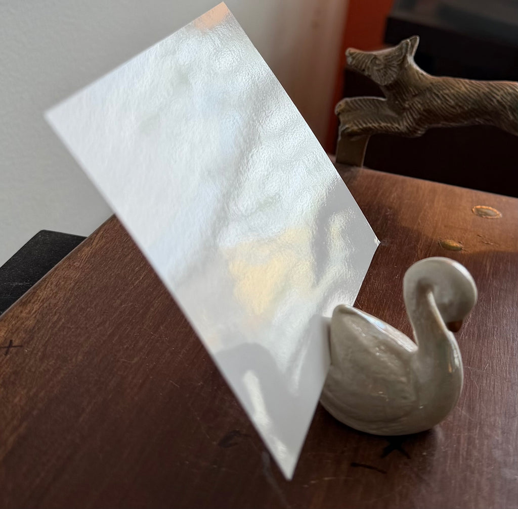 Handmade ceramic swan place card holder