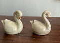 Handmade ceramic swan place card holder