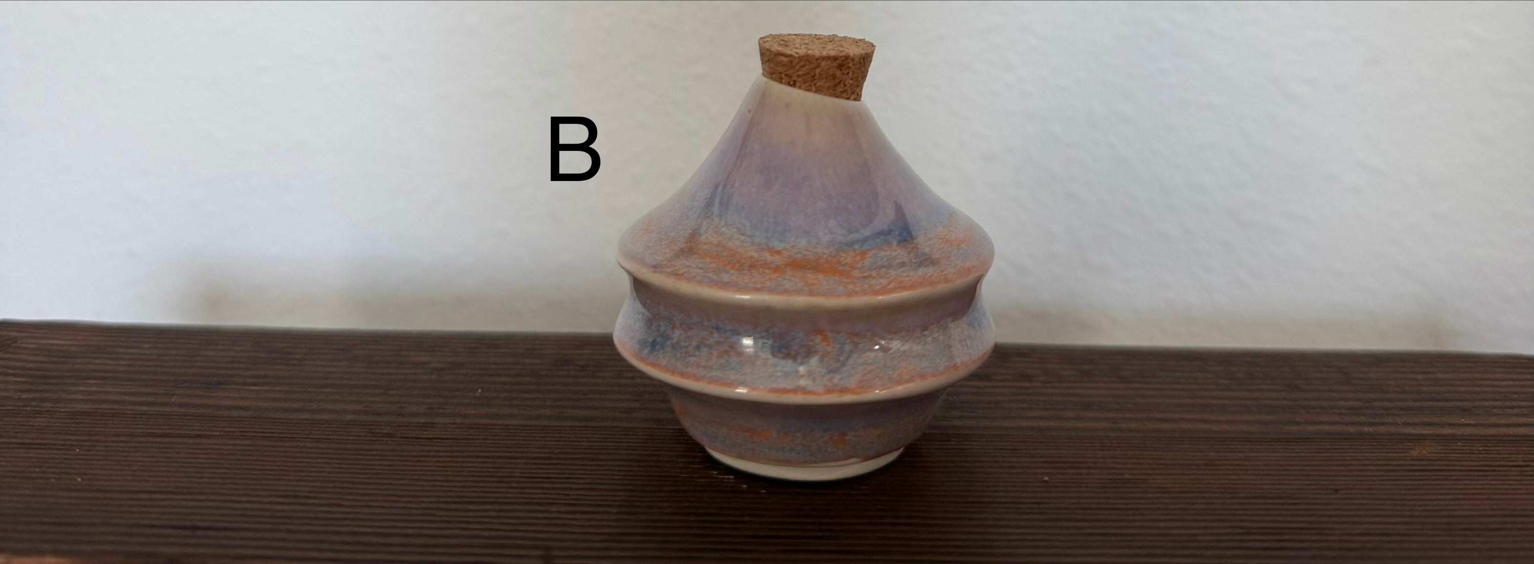 Tiny Ceramic bud vase, perfume bottle, potion bottle, with cork