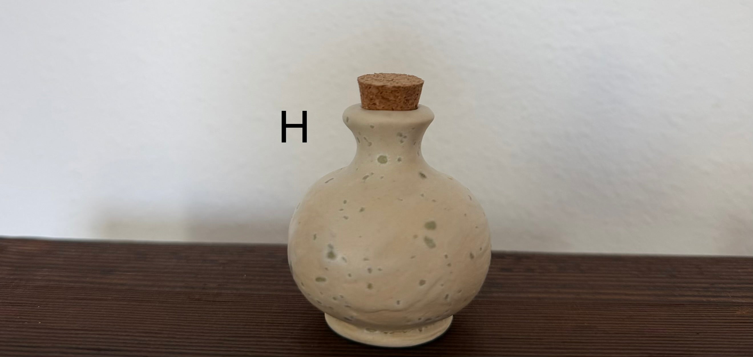 Tiny Ceramic bud vase, perfume bottle, potion bottle, with cork