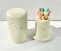Ceramic Matchstick Holder, handmade, pink, rose, sea salt, speckled blue