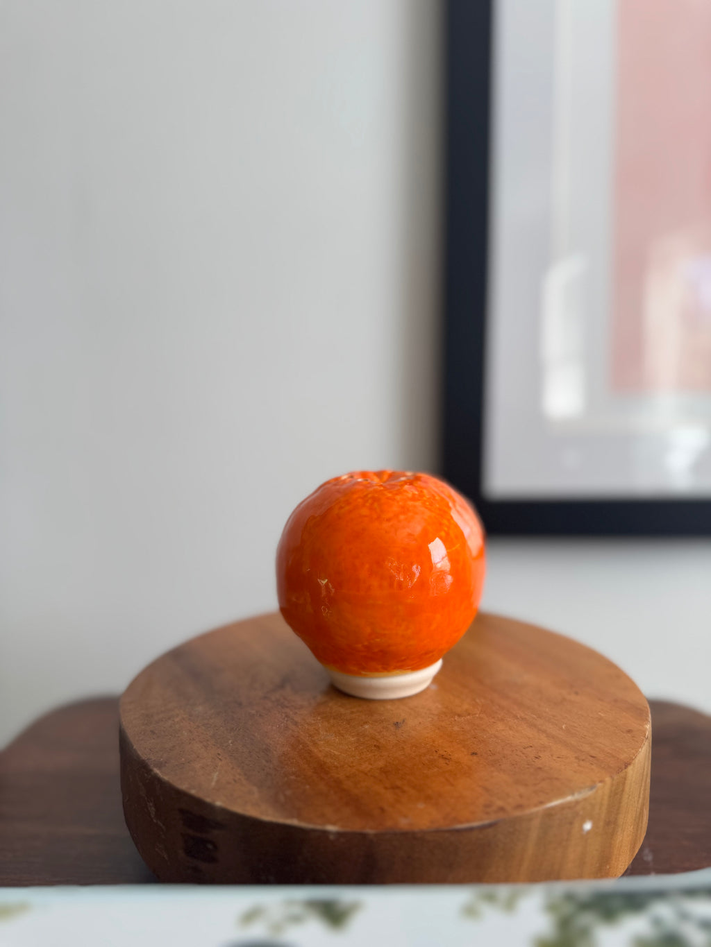 ceramic orange incense holder, incense cone holder