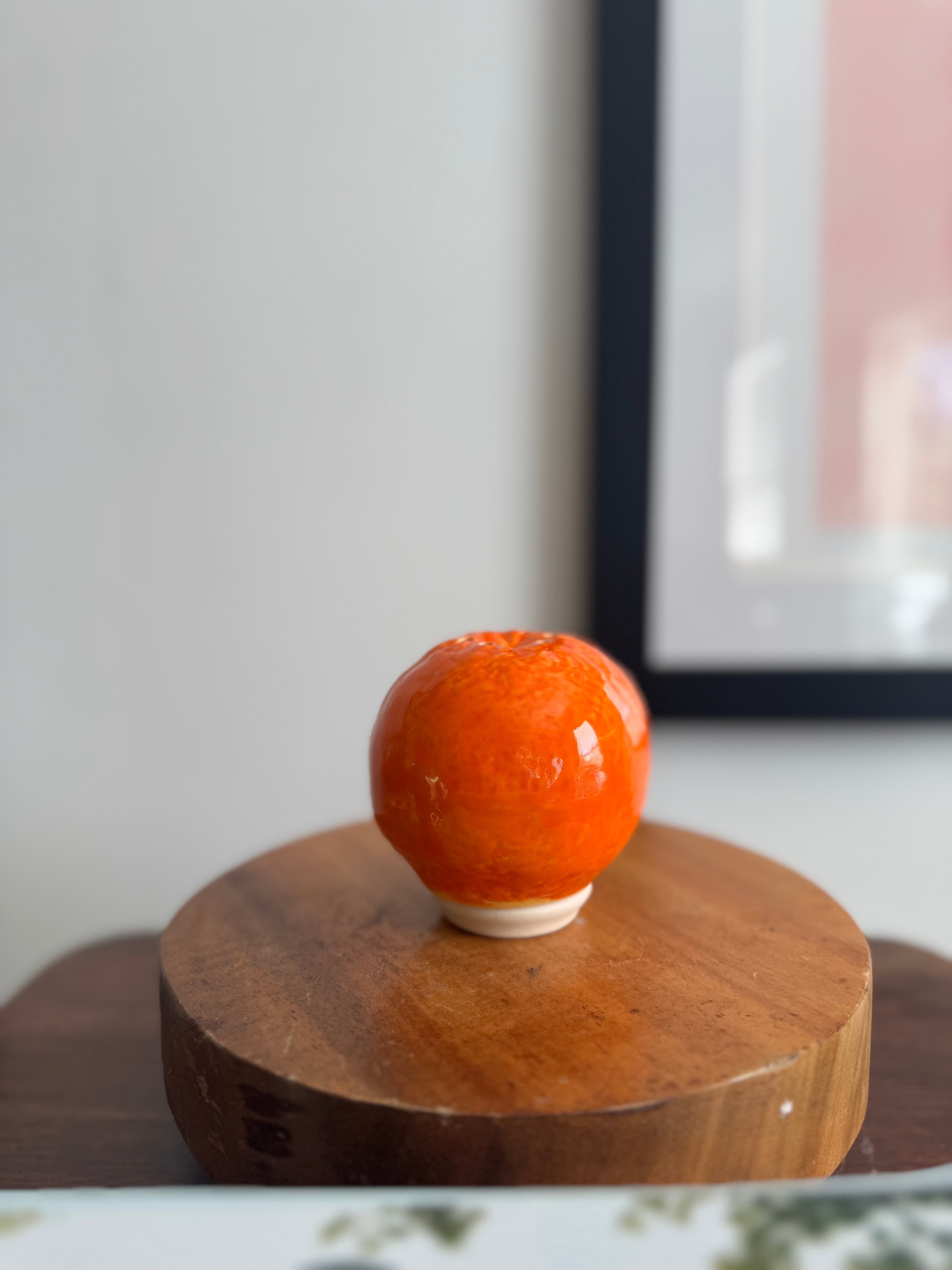 ceramic orange incense holder, incense cone holder