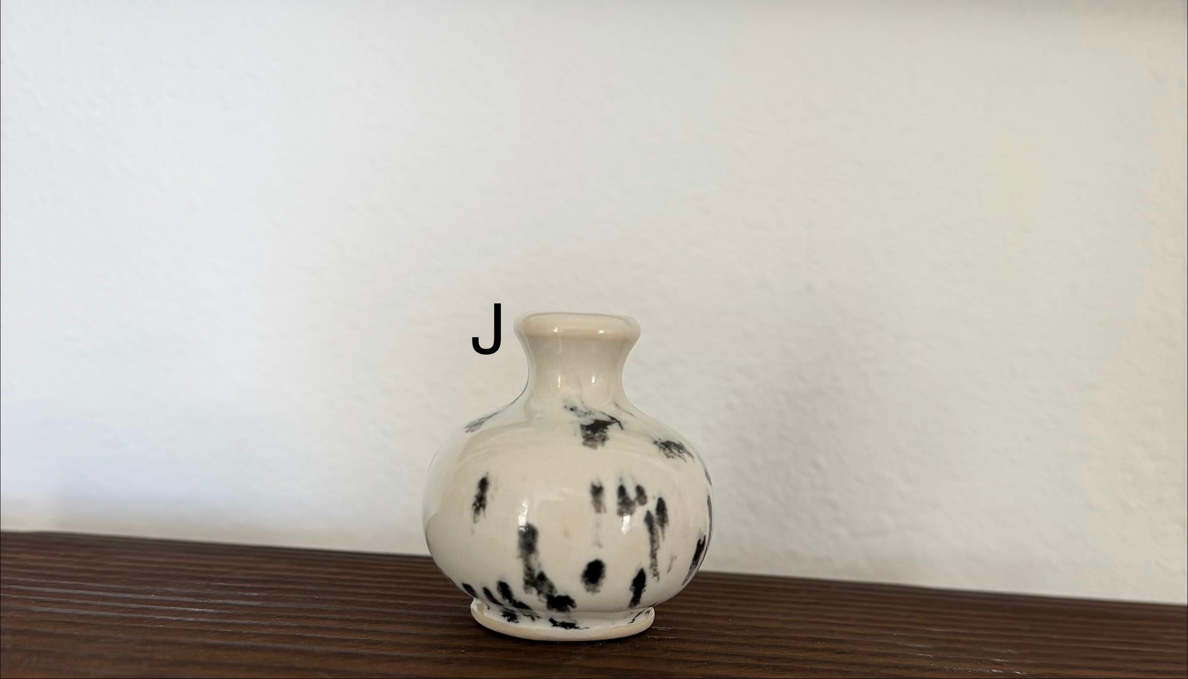 Tiny Ceramic bud vase, perfume bottle, potion bottle, with cork