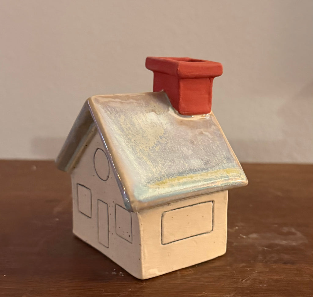 Tiny House  Incense cone burner blue