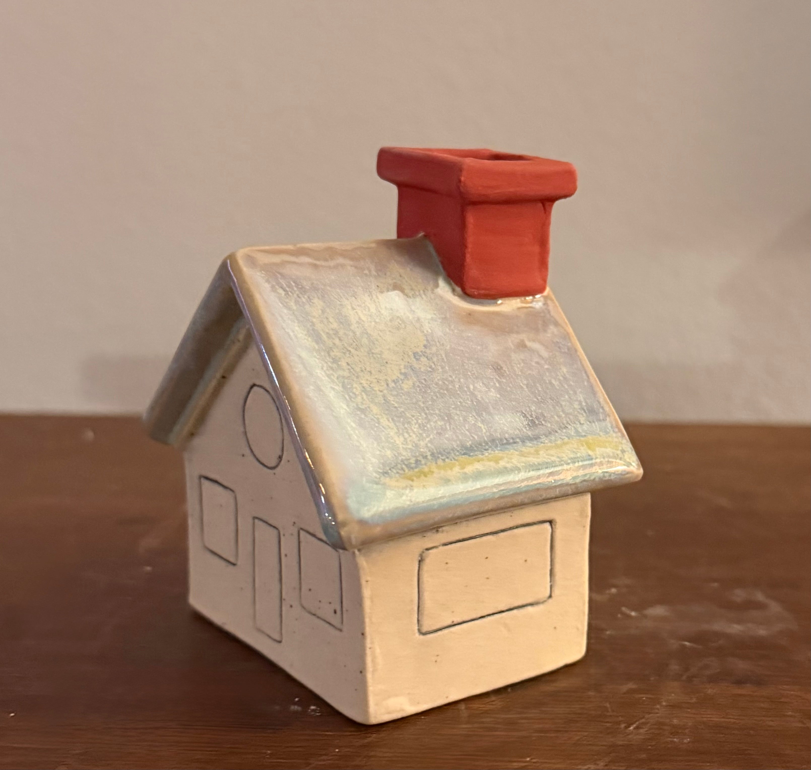 Tiny House  Incense cone burner blue