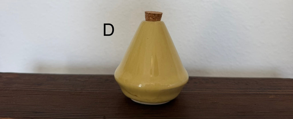 Tiny Ceramic bud vase, perfume bottle, potion bottle, with cork