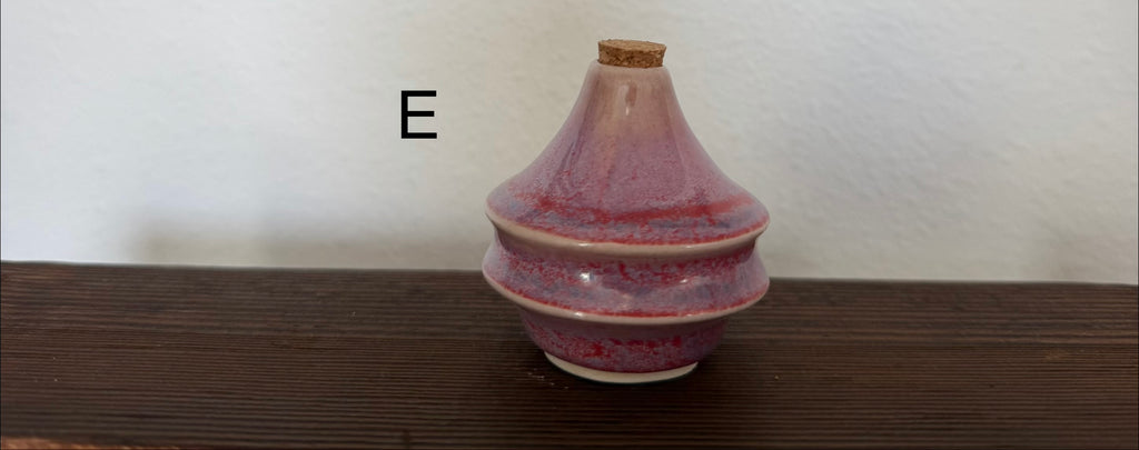 Tiny Ceramic bud vase, perfume bottle, potion bottle, with cork