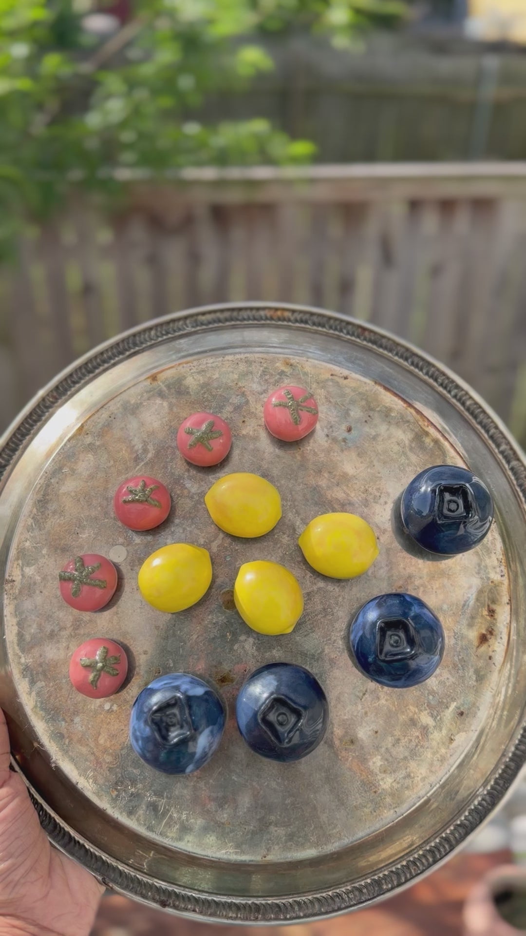 Fruit and Veggie Magnets: Tomato, Blueberry, Lemon