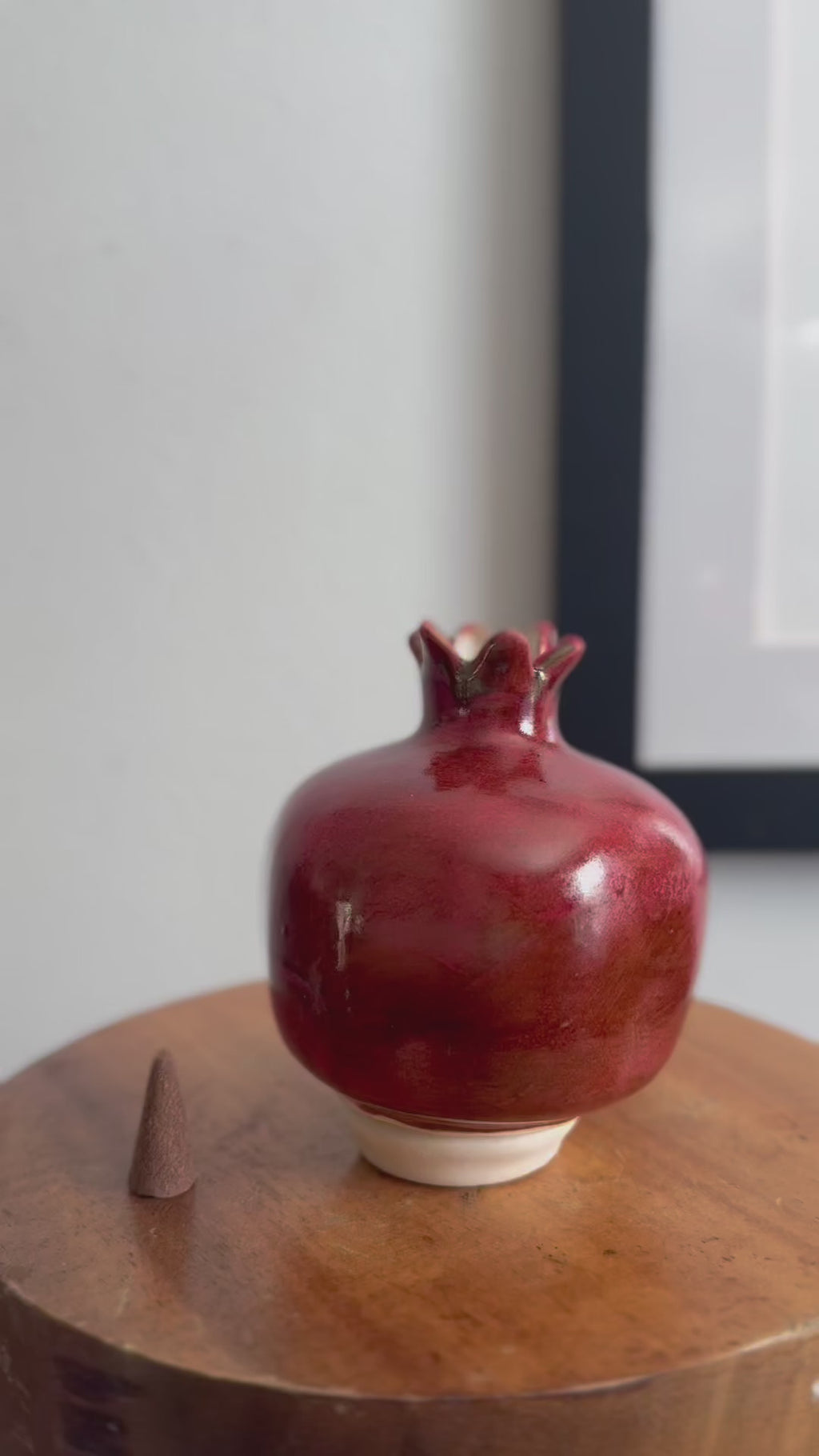 ceramic pomegranate  incense holder, incense cone holder
