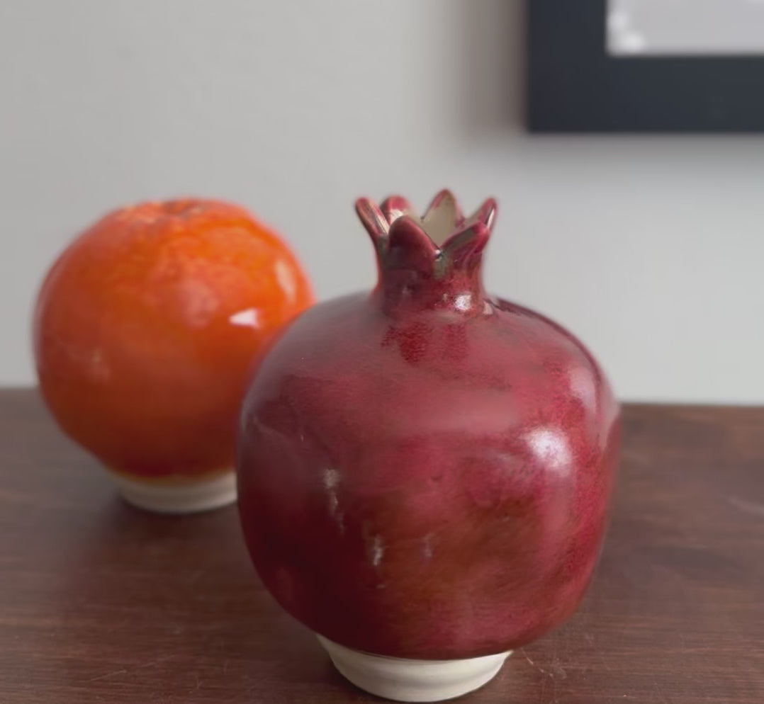 ceramic pomegranate  incense holder, incense cone holder