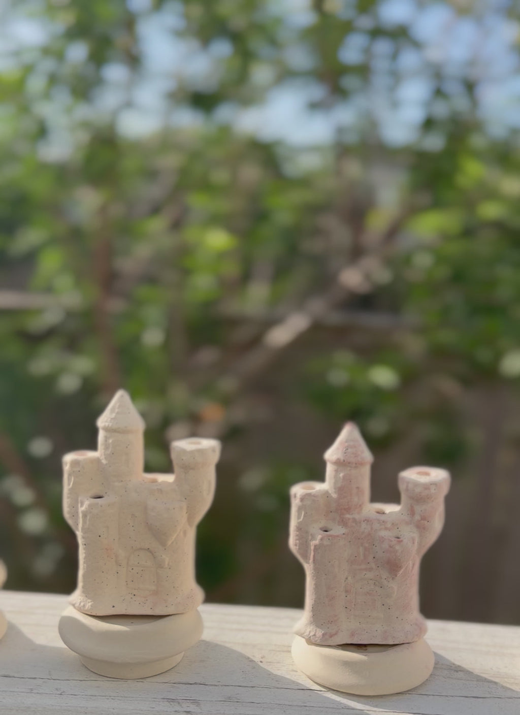 Ceramic Sand Castle Incense cone burner